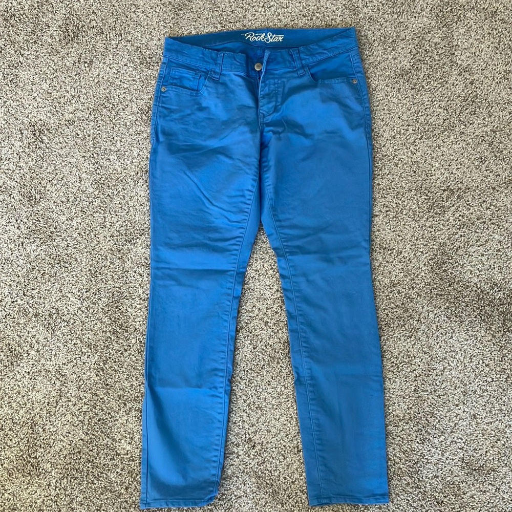 Old Navy Rockstar size 12. Skinny Women’s Jeans. Bright Blue. NWOT.